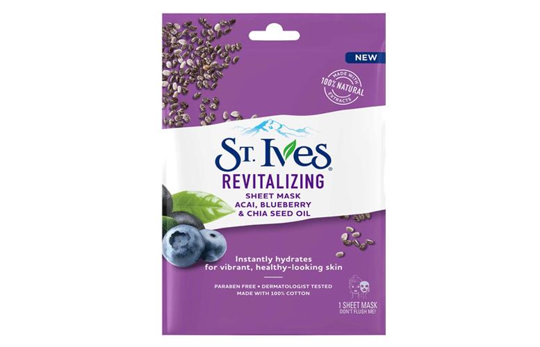 قناع ورقي بالاساي والتوت وزيت بذور الشيا المنعش للبشرة من سانت ايفز  قناع 1 