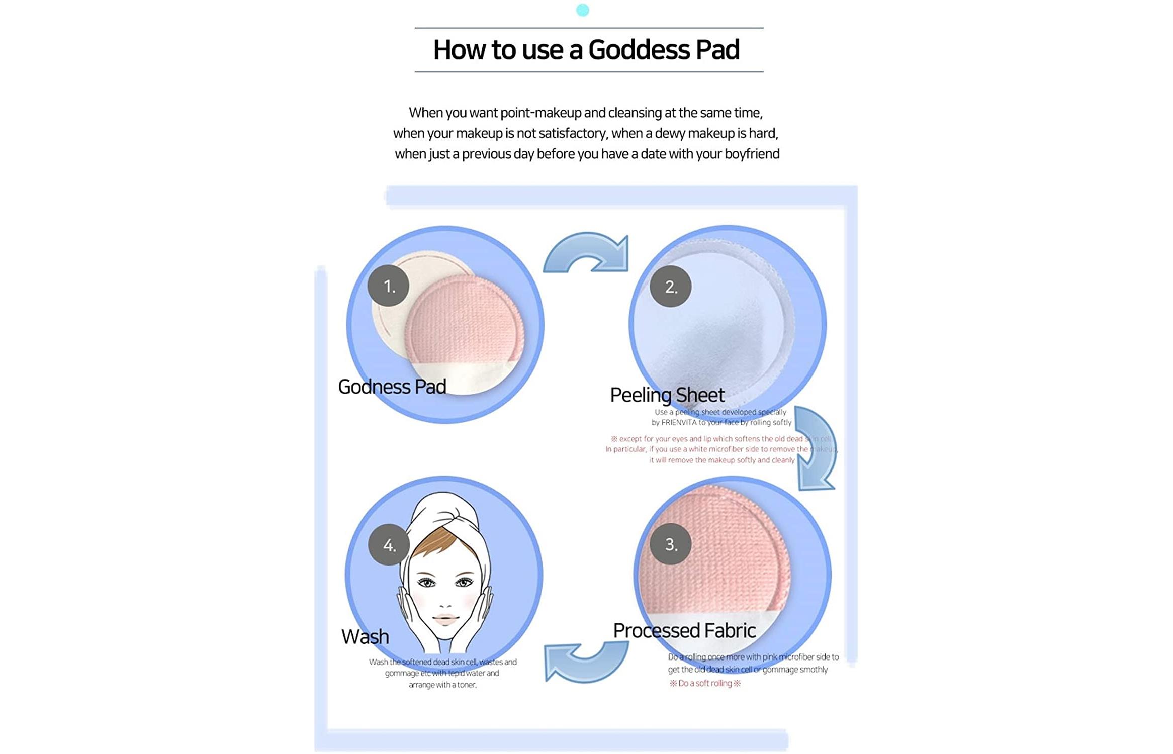 قطن تقشير البشرة وازالة الدهون من فيرنفيتا - 5 قطع