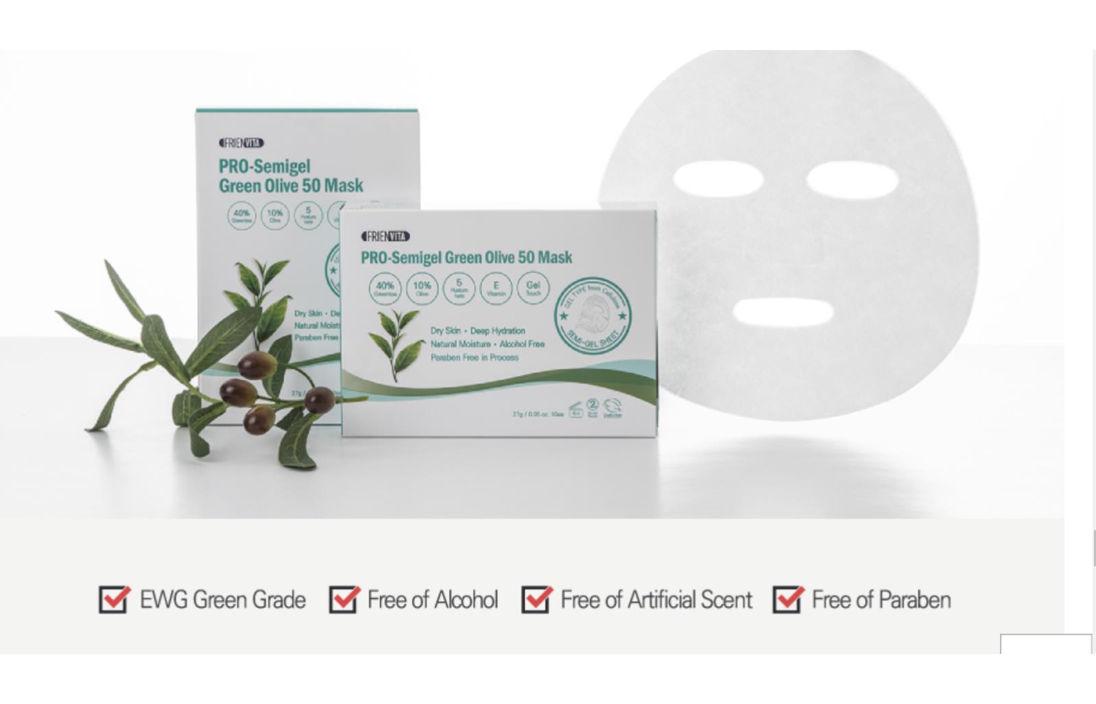 مجموعة(10) أقنعه  بزيت  الزيتون الصافي للبشره