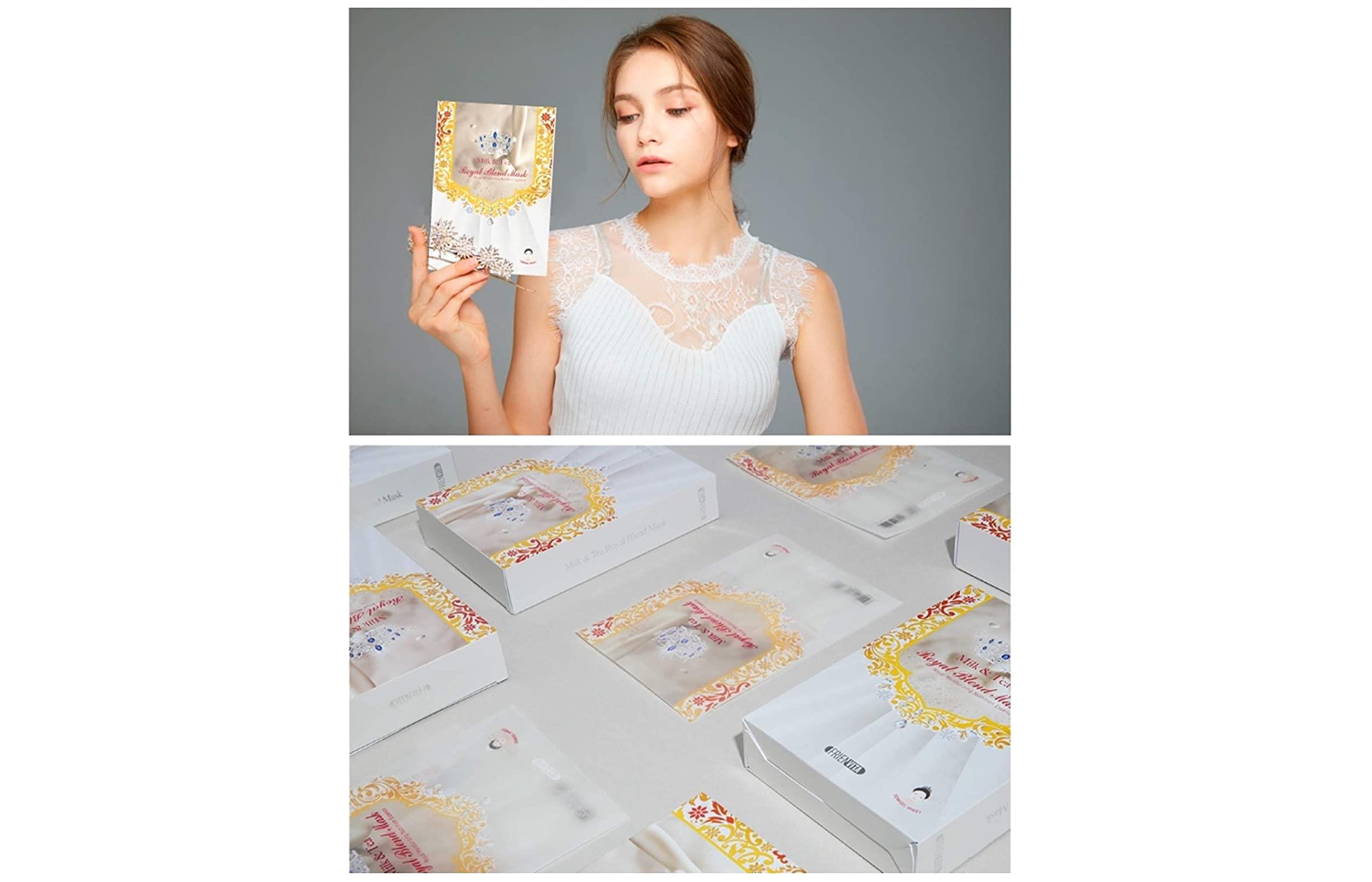 مجموعه (10) اقنعة مميزه بالشاي الاسود  لترطيب وتفتيح البشرة