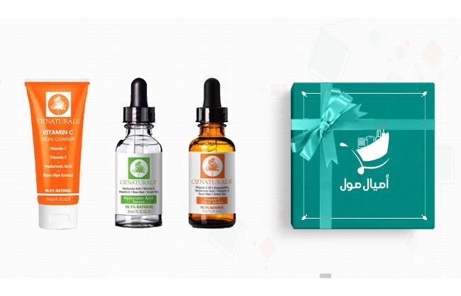 مجموعه فيتامين وسيروم وغسول الوجه من اوز