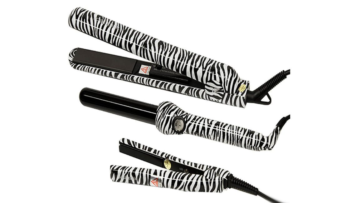 طقم تصفيف شعر مكوّن من 3 قطع قبعة بنقش حمار وحشي 25 ملم