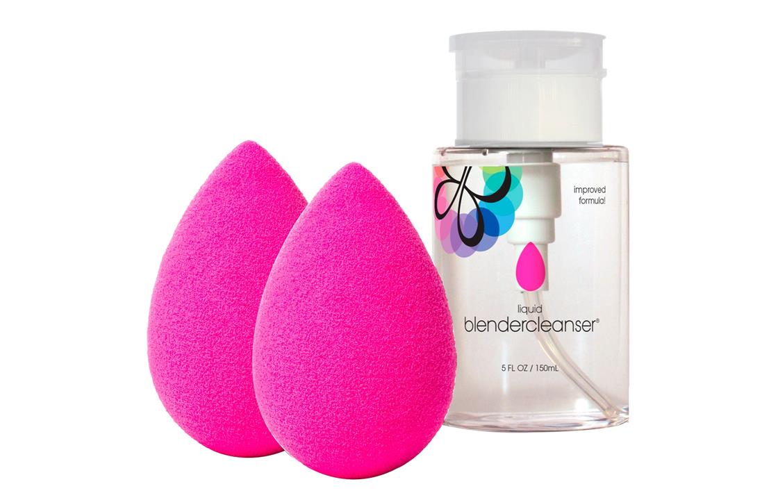 عدد 2 اسفنجه بيوتي بلند مع المنظف كمجموعه