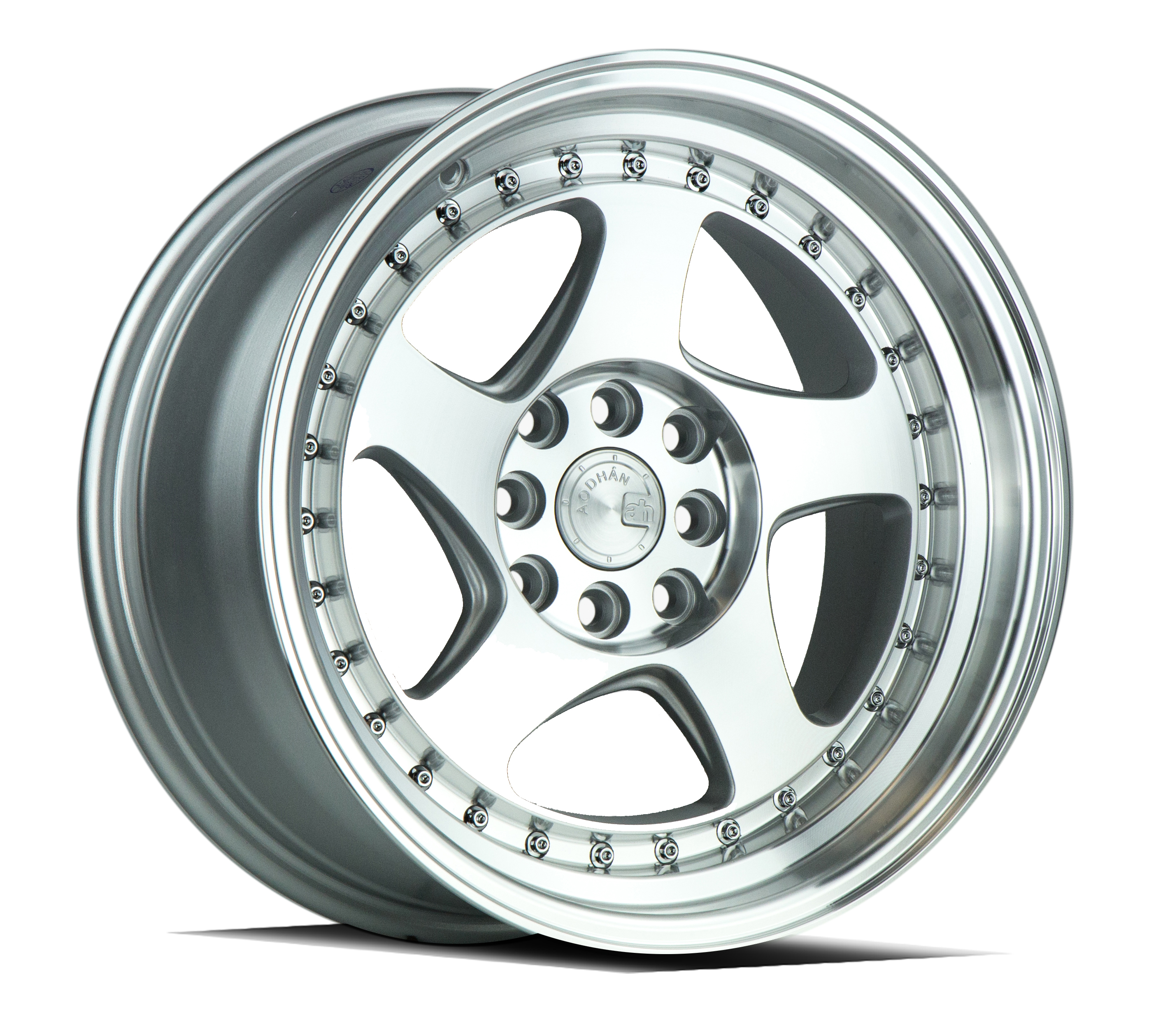AODHAN AH01 Wheel Rim 15x8 4x100/114.3 ET20 73.1mm Silver w/Machined Face