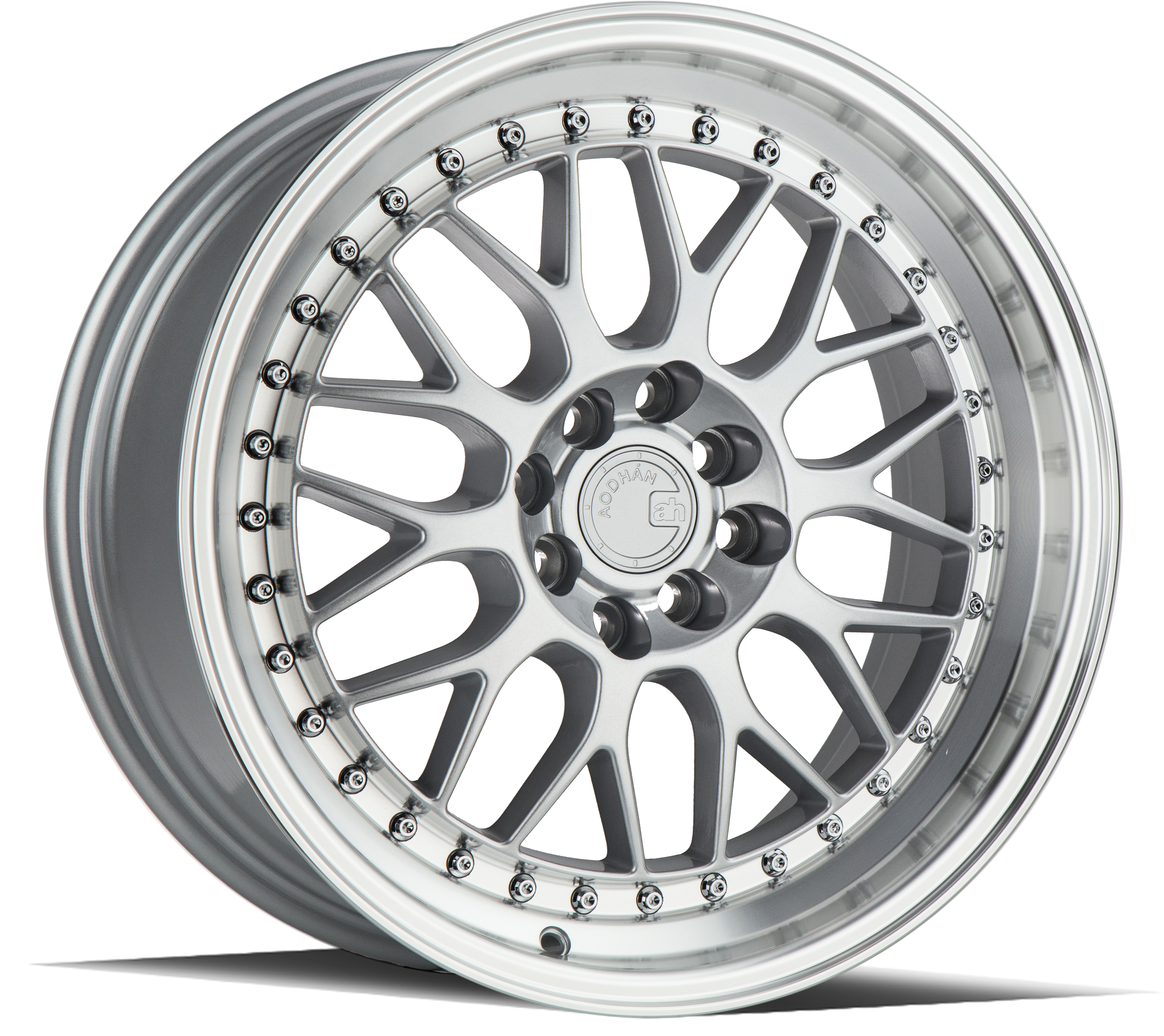 AODHAN AH02 Wheel Rim 17x8 4x100/114.3 ET35 73.1mm Silver w/ Machined Lip