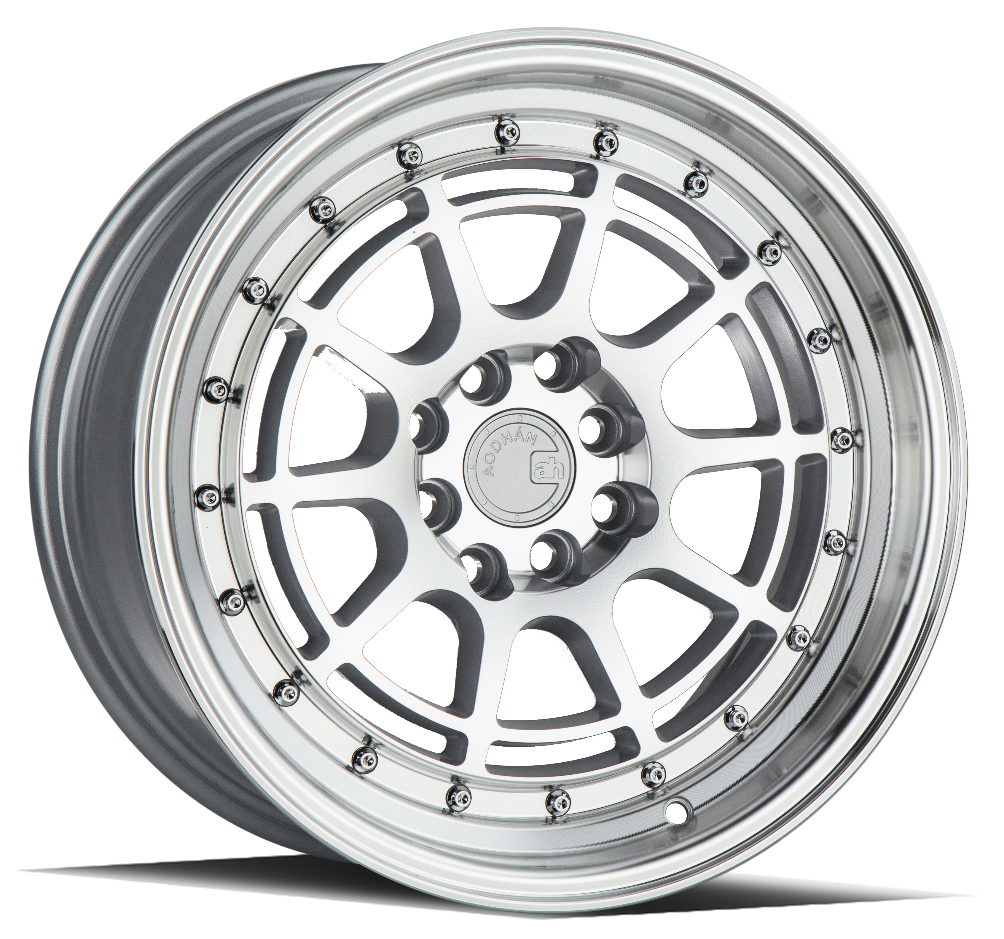 AODHAN AH04 Wheel Rim 16x8 4x100/114.3 ET15 73.1mm Silver w/Machined Face