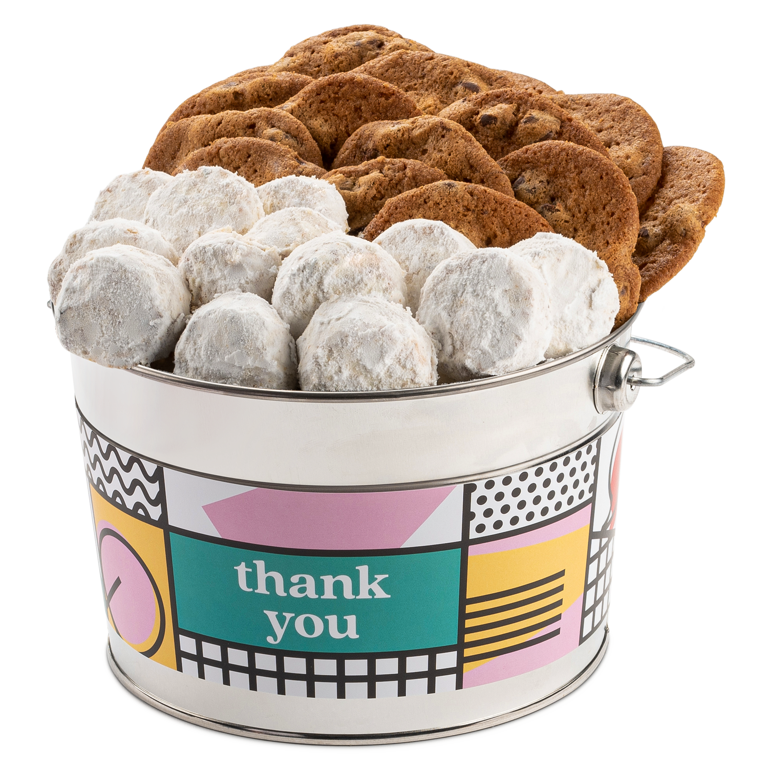 Thank You Bucket Thin & Crispy Chocolate Chip Cookies and Butter Pecan Meltaways