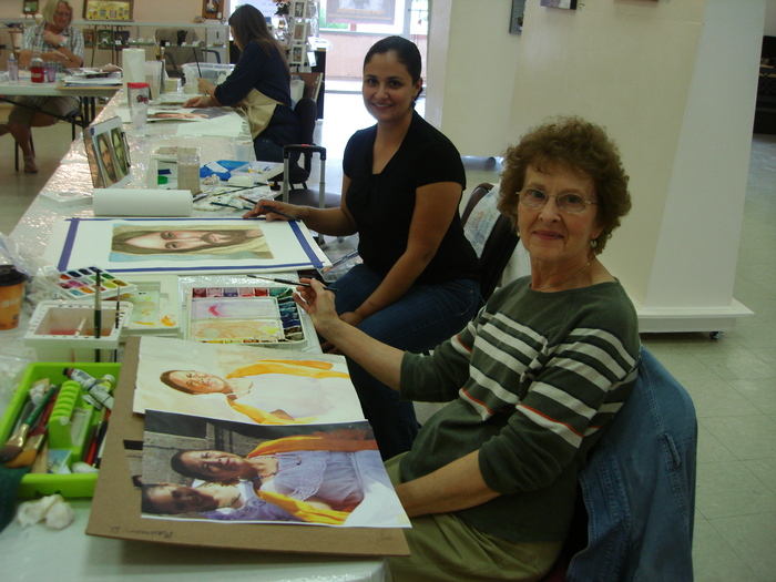 Fall 2012 Watercolor Portrait Work in Mission, Texashops by Sue Sill