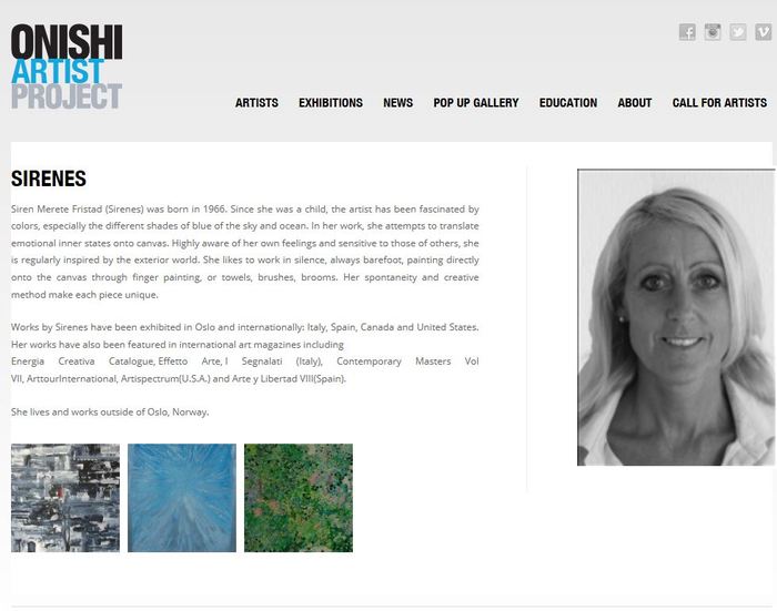 Sirenes is represented by ONishi Project NYC