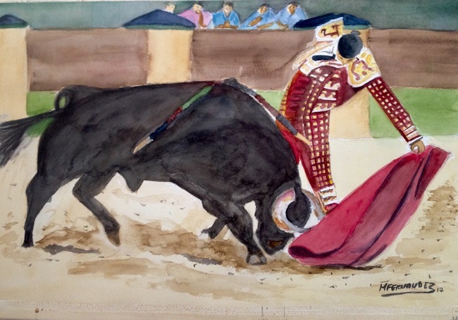 Tauromaquia Watercolour