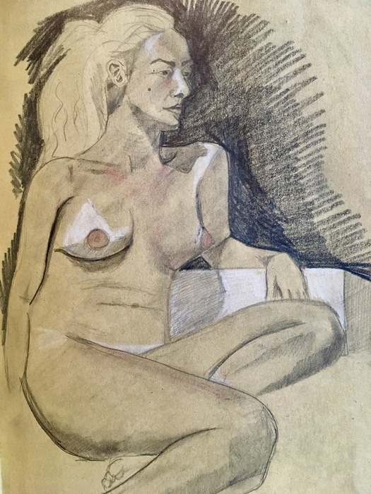 Life drawings with model. 45 min