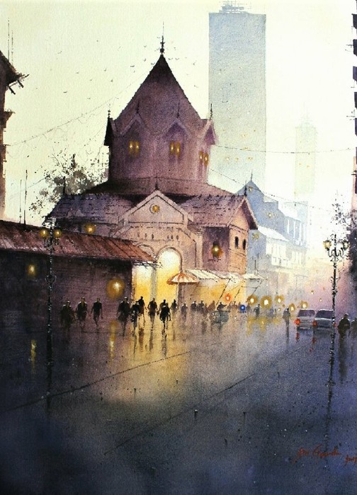 Watercolor  painting on rt paper