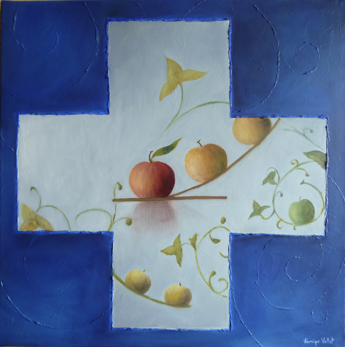 "Les Pommes, croix bleue"