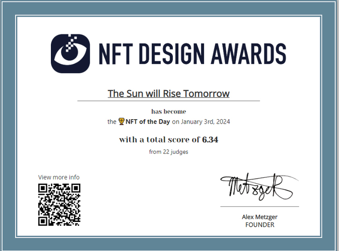 NFTDA  -NFT of the  Day by NFT DESIGN AWARDS