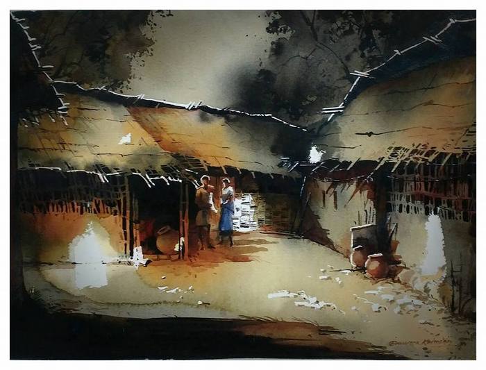watercolour on paper