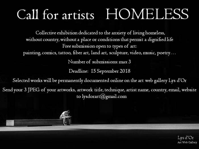Call for artists "Homeless"