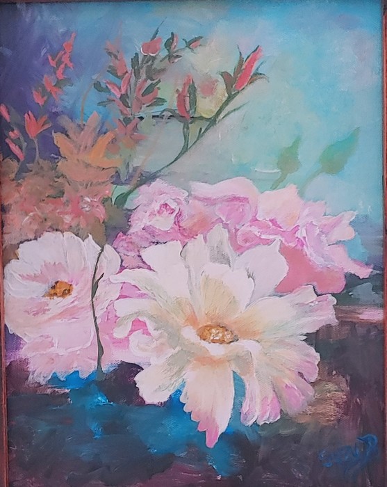 Romantic Pink and White Roses