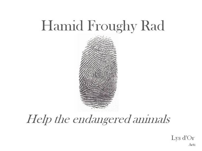 Hamid Frouhy Rad: his art to help the endangered animals  (Drawing - Fingerprint Art)