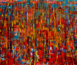 One hundred Thousand Chandelier, acrylic on canvas, 45 x55 inches