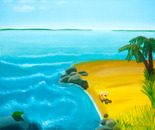 Curiosity on the beach, 2006 60 x 50 cm, oil on canvas