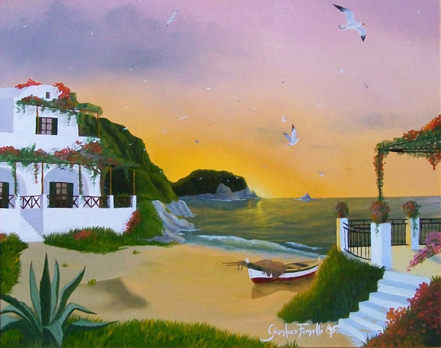 Tramonto sul mare