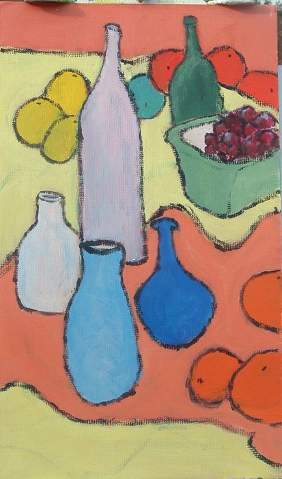 Bottles and Fruit