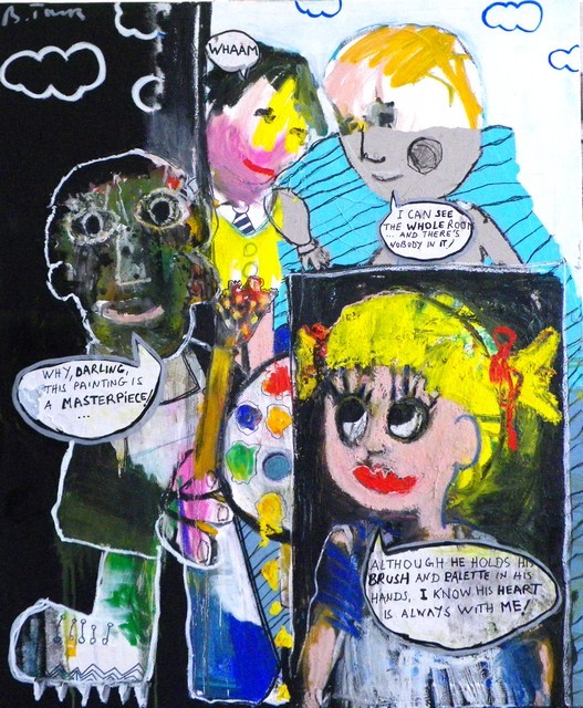 A tribute to R. Lichtenstein 120x100, technique mixte, collage, 2011 