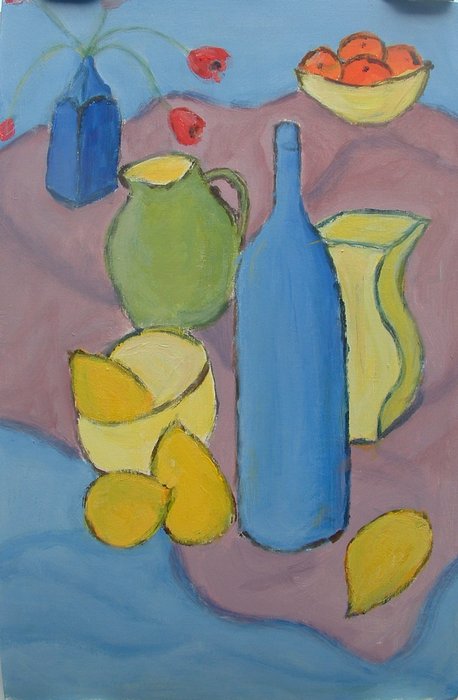 Blue Bottle and Lemons