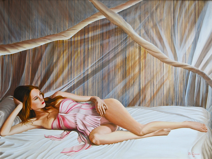 "I am thinking "   120x90 cm  Oil on canvas  2012