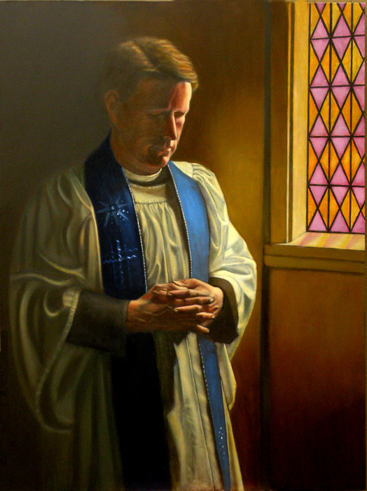 Priest by Window