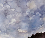 Night Walk, Watercolor, 20"x14", 2006