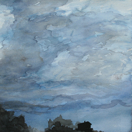 Shandaken, Watercolor, 11"x11", 2006