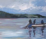 Fishing under Llanstephan castle.