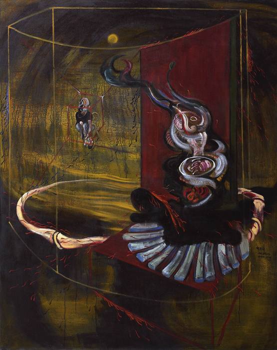 HU ZHIYING  Remake Bacon --- Rose and Bat (3) 2004-2005? oil, acrylic, lacquer on canvas, 196×153 cm