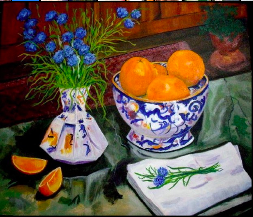 Oranges and Cornflowers