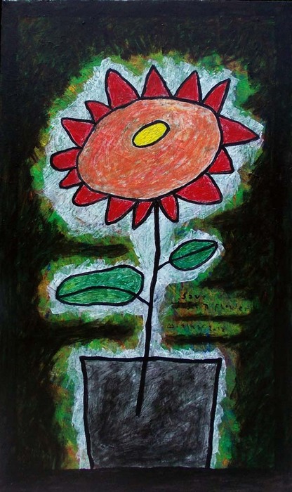 boy alkaf, save a flower, 740 x 420 mm, acrylic on canvas, 2012