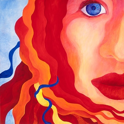 BLUE EYED GIRL (36"x36")