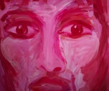 SELF PORTRAIT IN CRIMSON