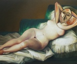LA DORA DESNUDA oil on canvas 97 cm x 146 cm