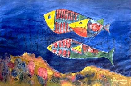 Three Fishes in Coral-Reef