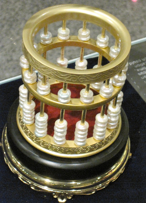 Chinese abacus made of pearls