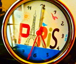 Paris souvenir clock made in China