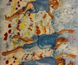Kibbutz boys in spring 90x70 acr 2014