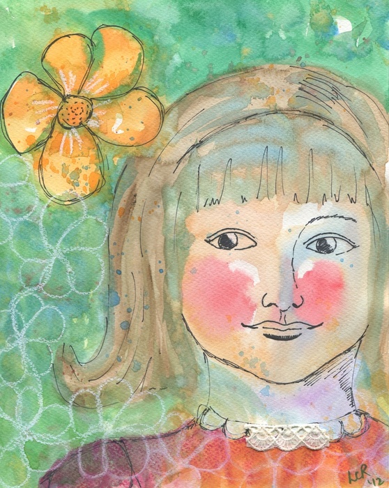 Girl with Flowers