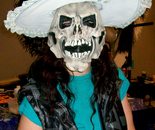 Natalya B. Parris is trying different costumes; Dress Rehearsal on October 13, 2015 at Damascus Community Recreation Center