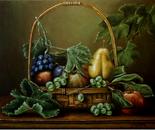 "Basket with fruits" 2010 Oil/Canvas 50cm x 40cm (19.7'' x 15.7'')