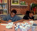 Students are creating; Art Around Us class at the Gaithersburg Arts Barn on Monday, October 26, 2015