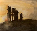Sunrise at  Tynemouth Priory 