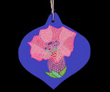 Onion shaped wooden painted ornament (Back)