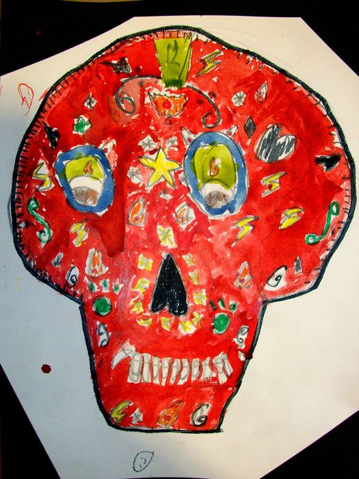 Student's artwork on June 17, 2015; "Exploring The World Through Art" Arts Barn Camp June 16 - 19, 2015